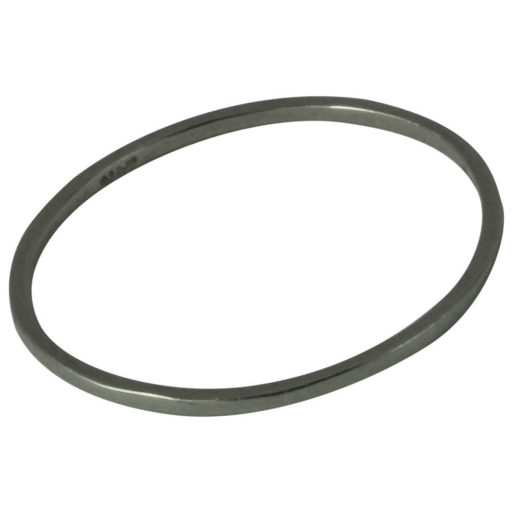 14kt Blackened Gold Thin Band Ring 1mm