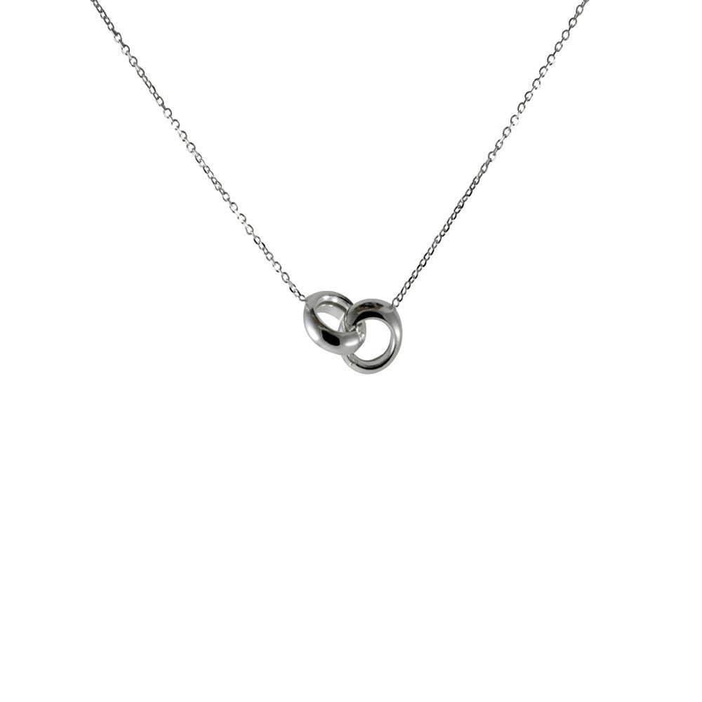 "Love Lockdown"Rose Gold-Dipped Interlocking Rings Necklace