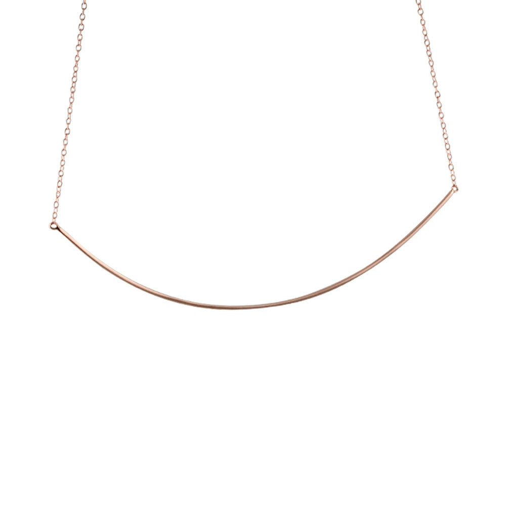 "Darling" Rose Gold-Dipped Collar Bar Pendant Necklace
