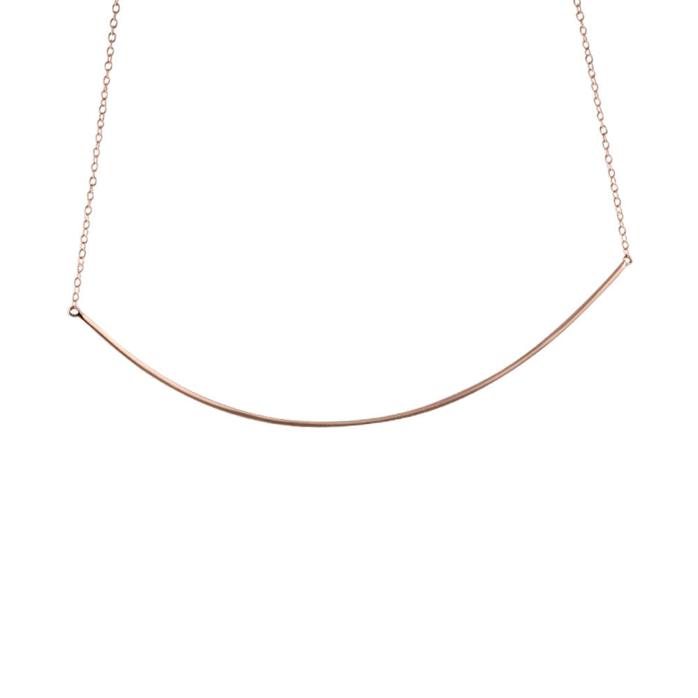 "Darling" Rose Gold-Dipped Collar Bar Pendant Necklace