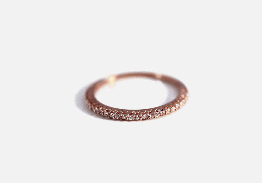 "Eternity" Thin Band Ring Gold Vermeil with CZ