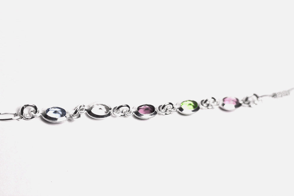 Sterling Silver Color CZ Bracelet