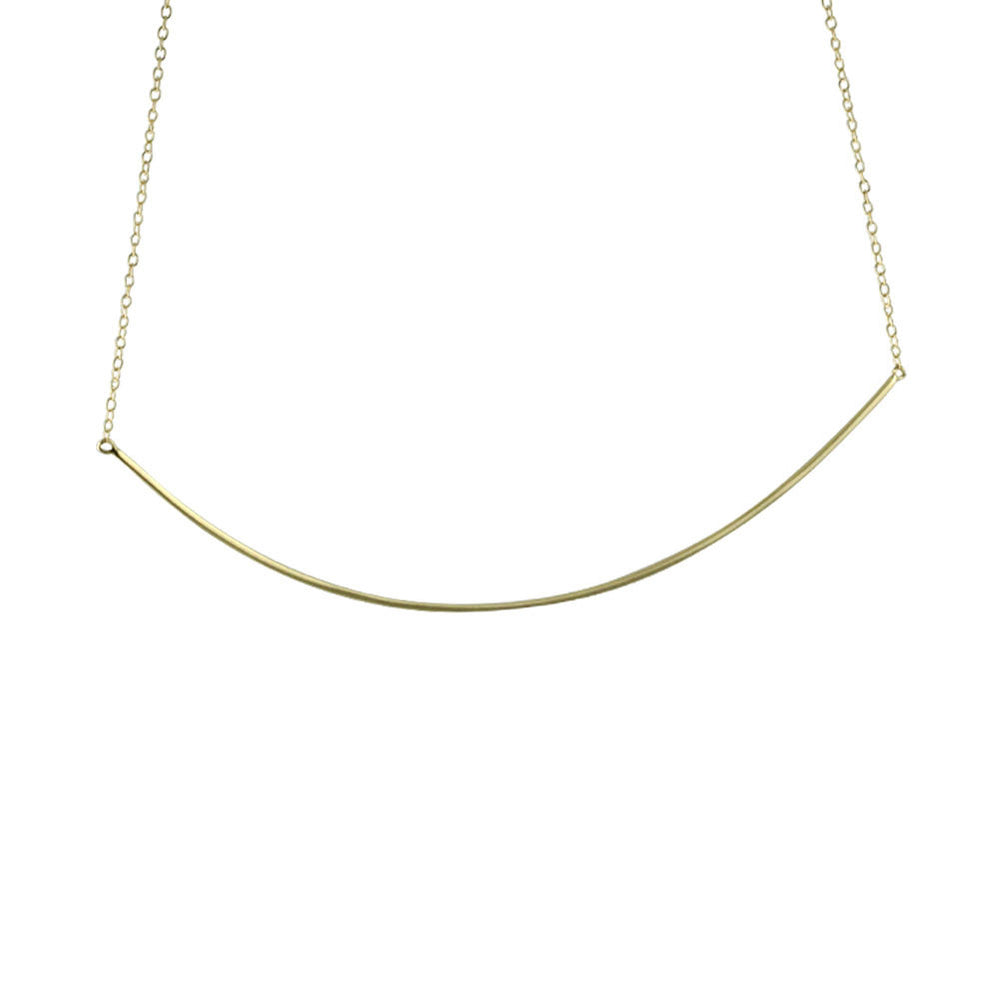 "Darling" Gold-Dipped Collar Bar Pendant Necklace