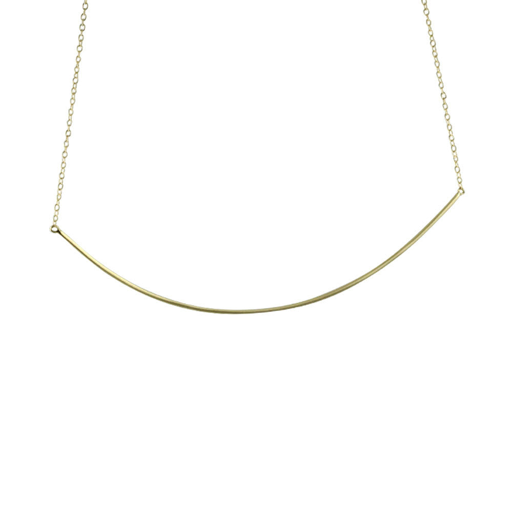 "Darling" Gold-Dipped Collar Bar Pendant Necklace