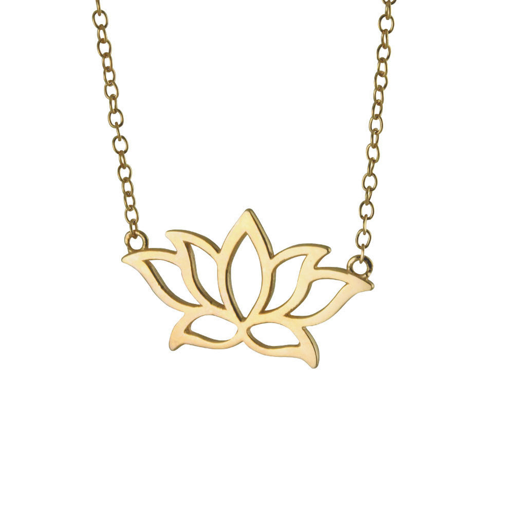 Gold-Dipped Lotus Necklace