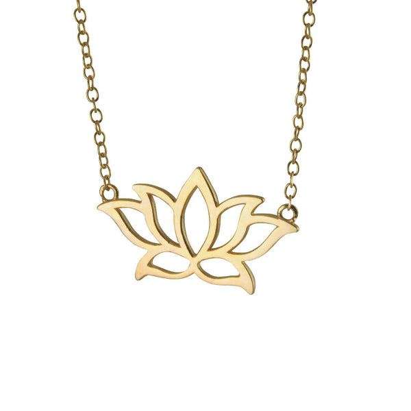 Gold-Dipped Lotus Necklace