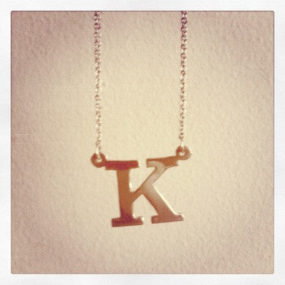 Gold-Dipped Initial Necklace 16 inch - 24 inch