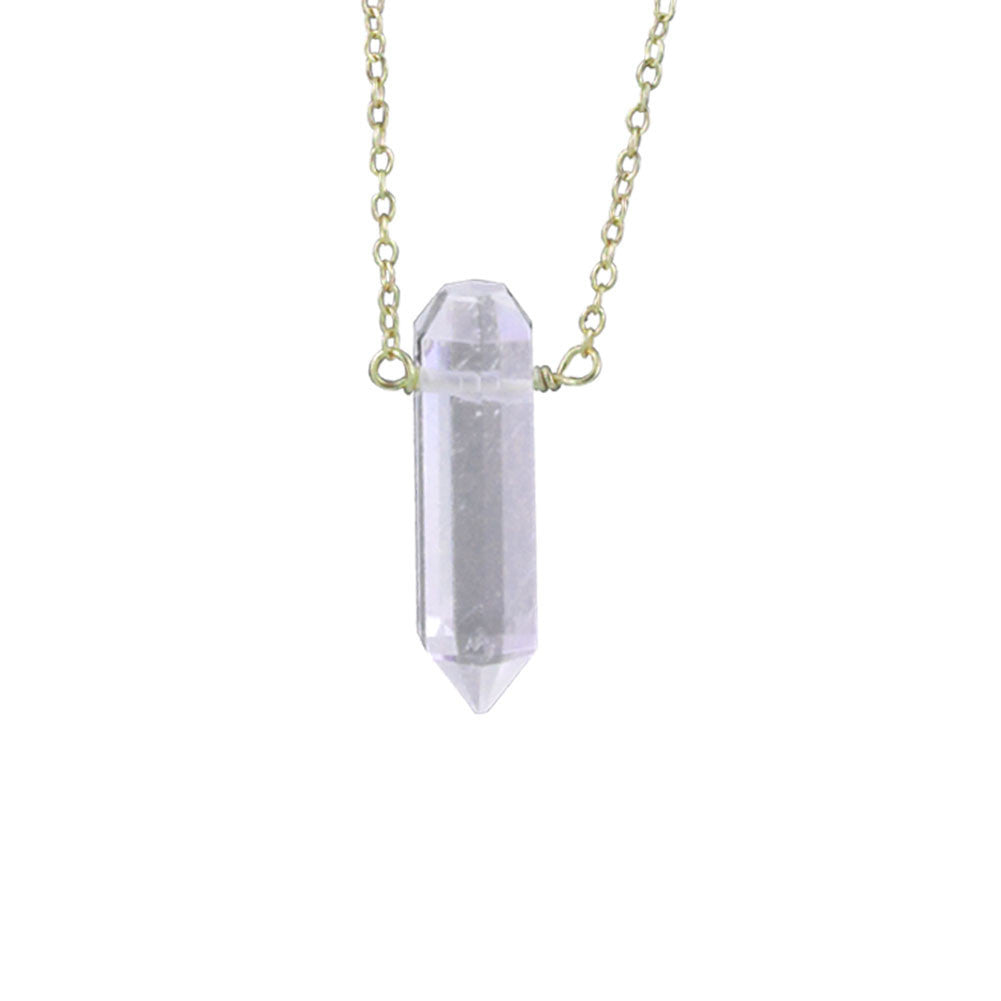 Gold-Dipped Krystal Spike Pendant Necklace
