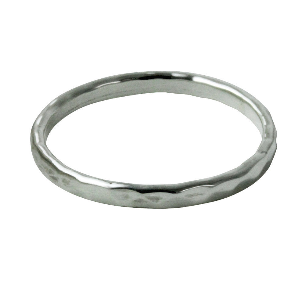 "Disko" Sterling Silver Thin Band Ring