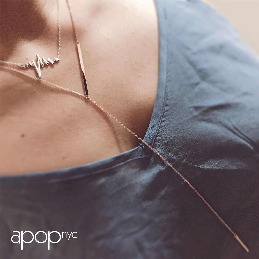 Rosy "Heartbeat" Necklace 17 inch