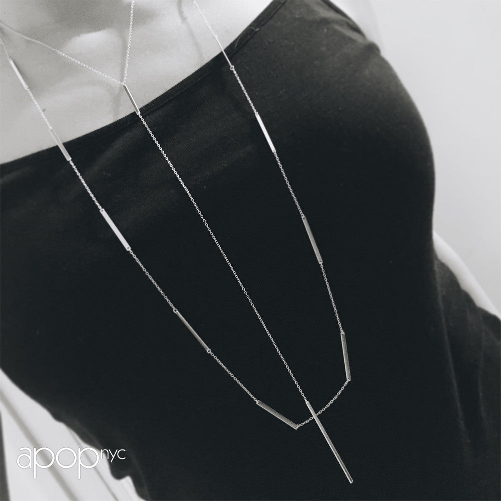 Gold-Dipped Bar Link Layering Necklace