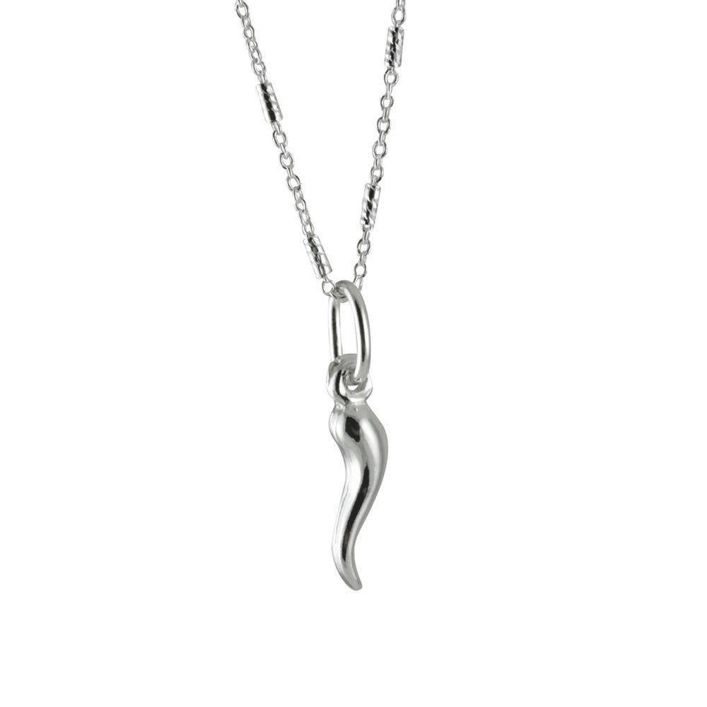 "Tiny Cornicello" Mixed Metals Mini Horn Pendant Necklace