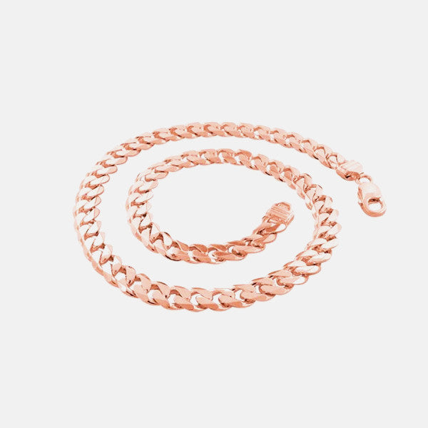Rosy Curb Chain Necklace 22 inch - 12mm