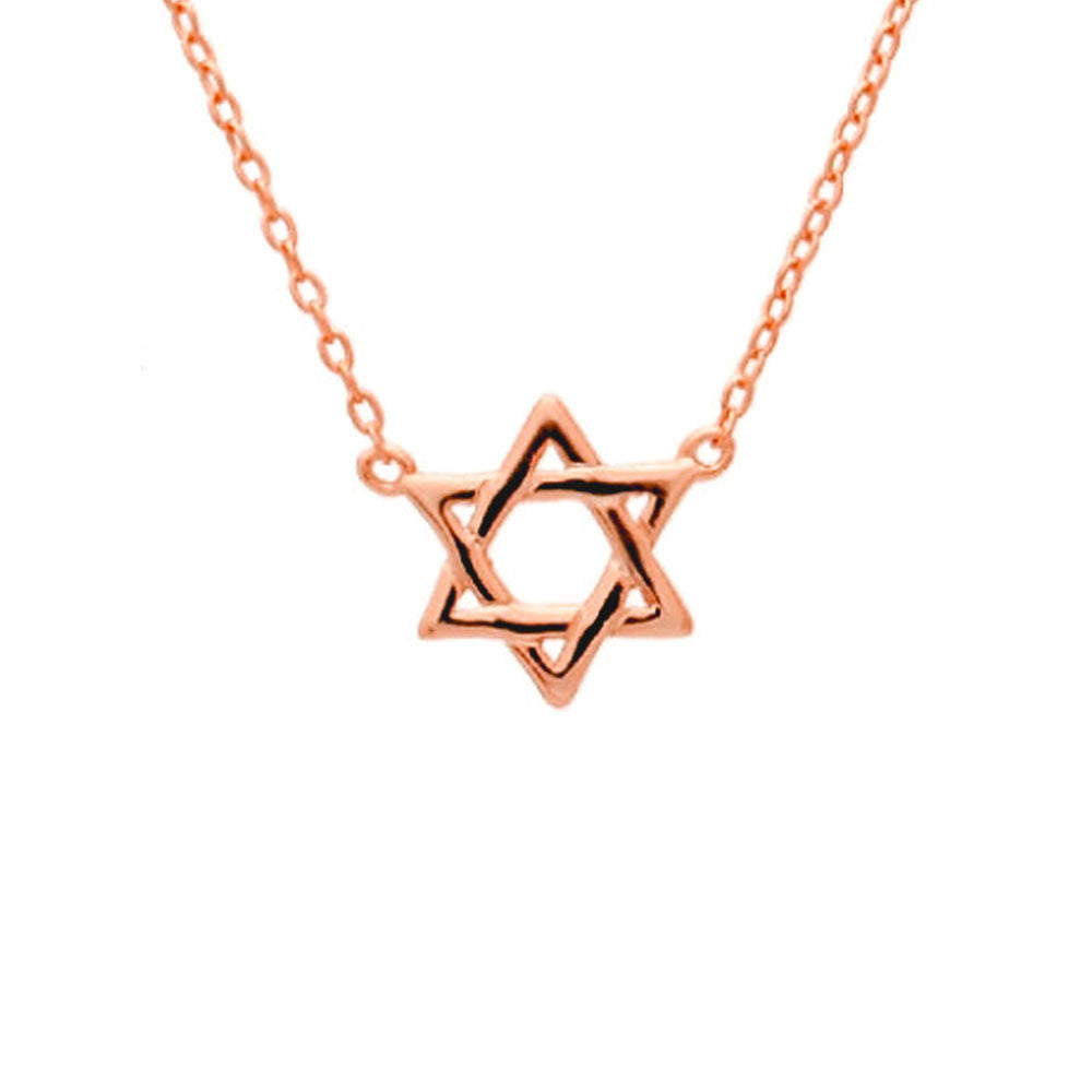 Rosy Star of David Necklace