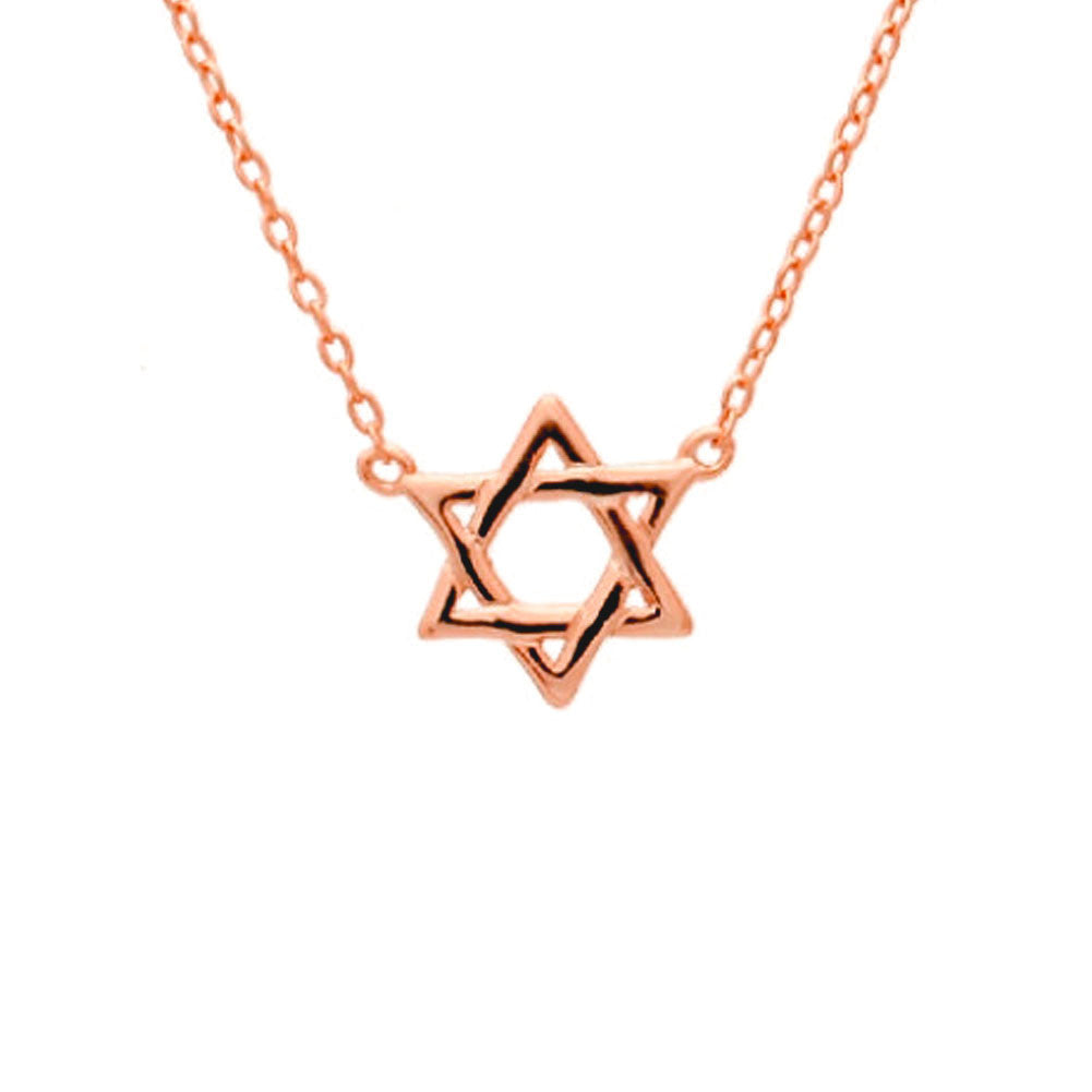 Rosy Star of David Necklace