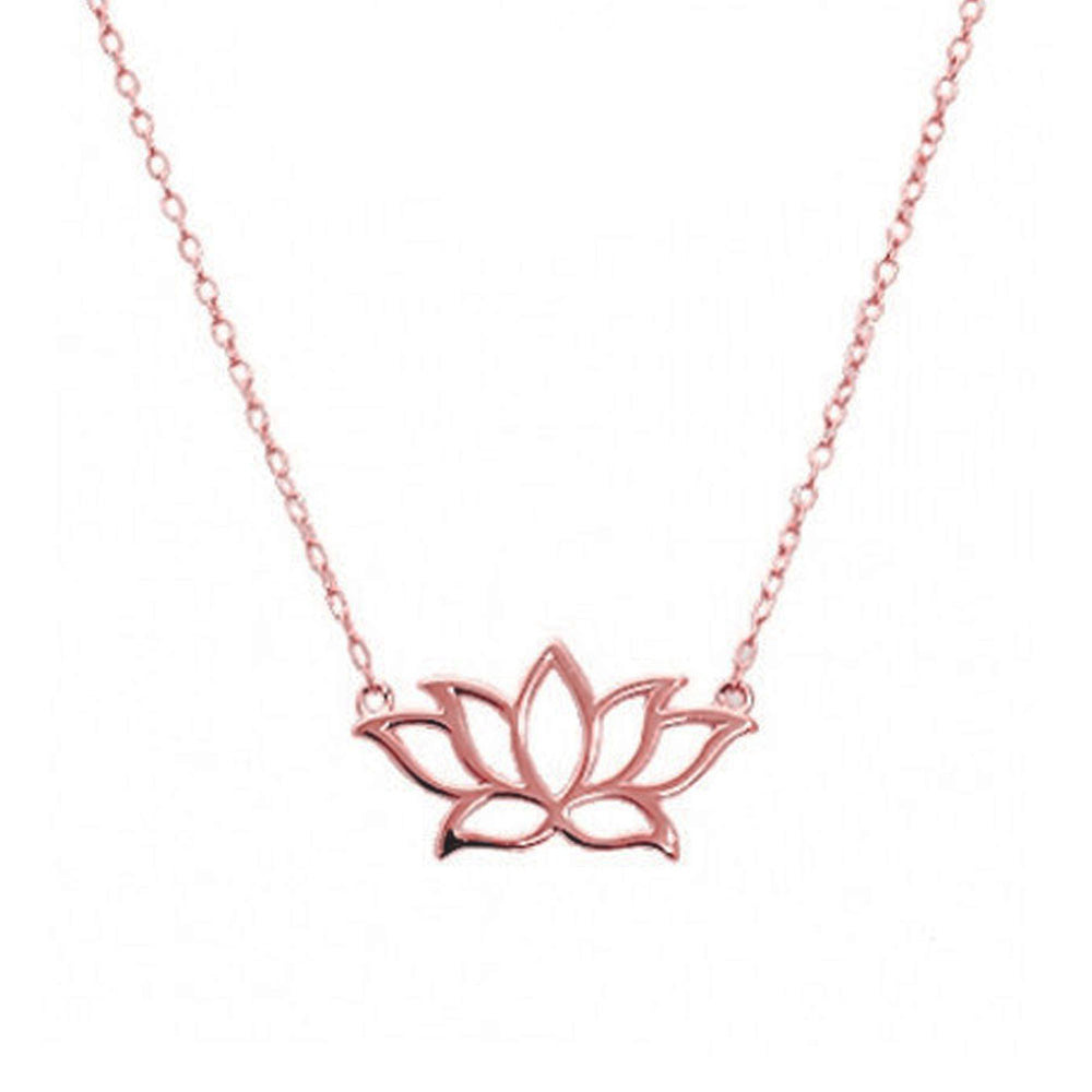 Rose Gold-Dipped Lotus Necklace