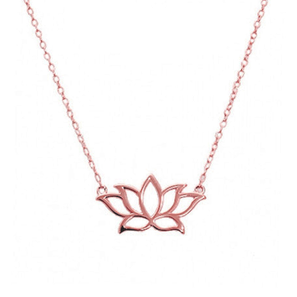 Rose Gold-Dipped Lotus Necklace