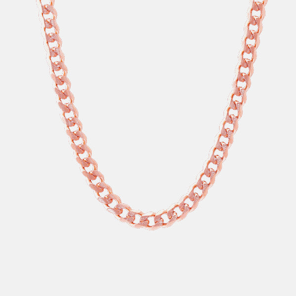 Rosy Curb Chain Necklace 22 inch - 12mm