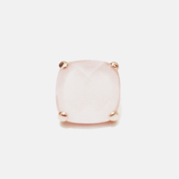 Rosy Rose Quartz Stud Earrings