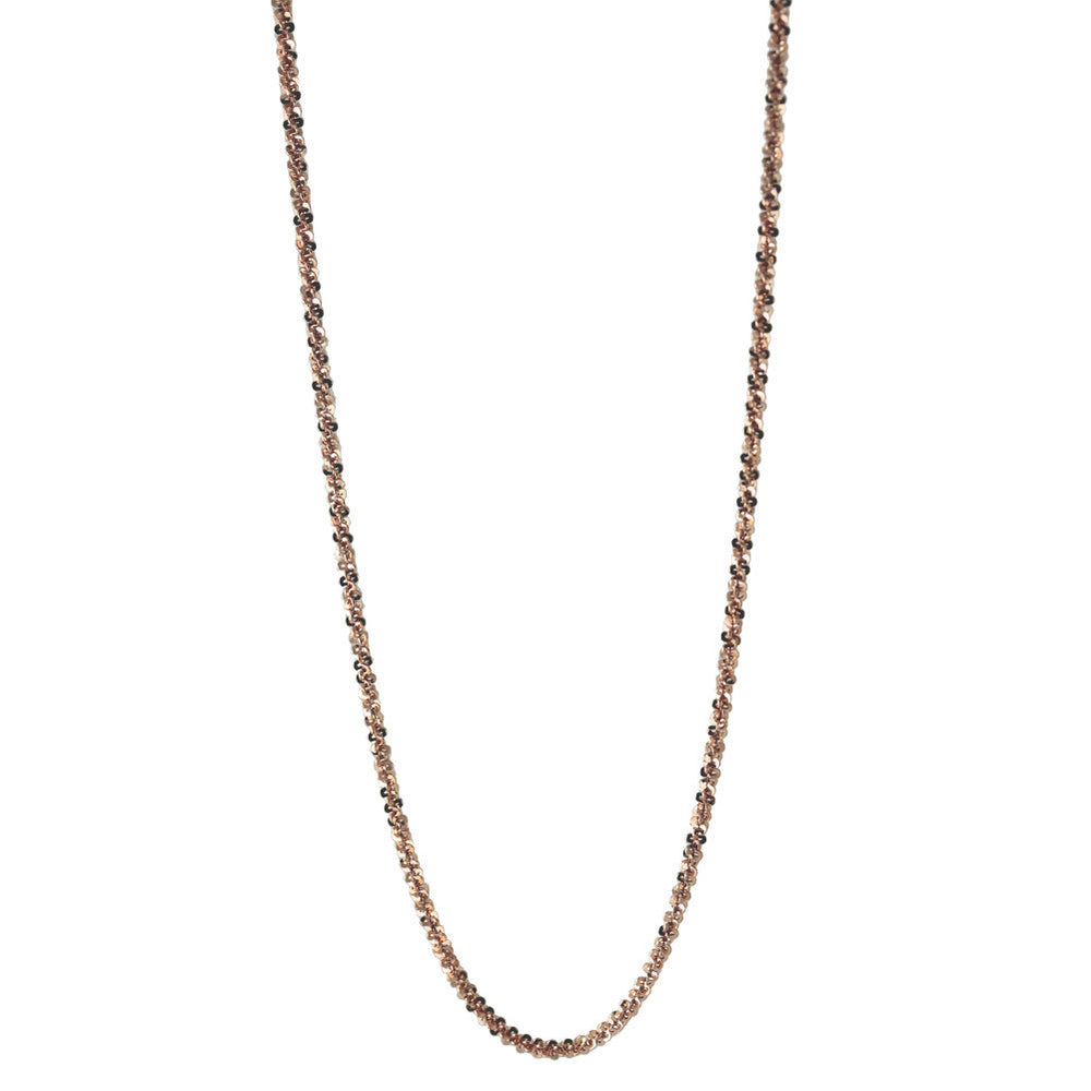 "Sequins" Rosy Sparkle Chain Necklace