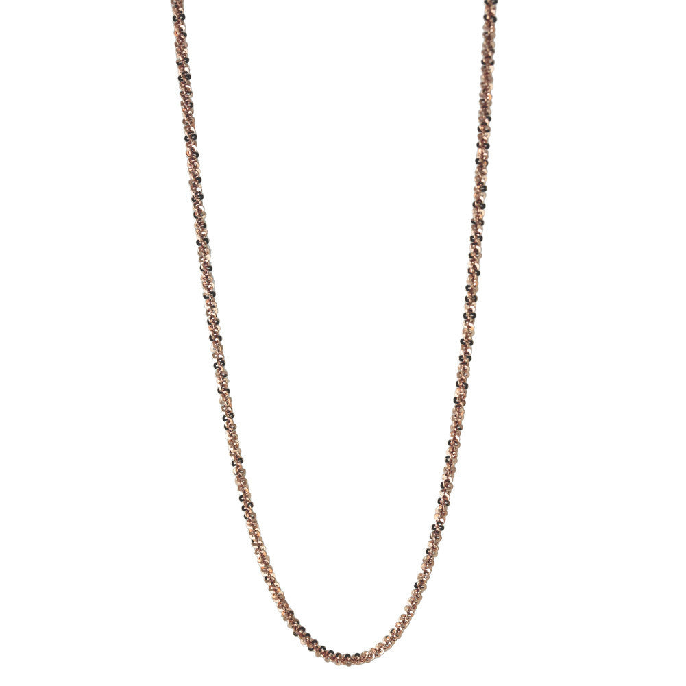 "Sequins" Rosy Sparkle Chain Necklace
