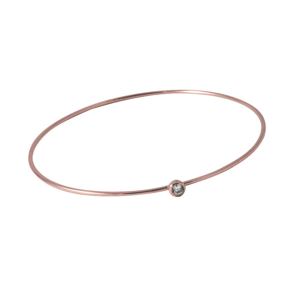 Mini CZ Rosy Bangle Bracelet - Slim