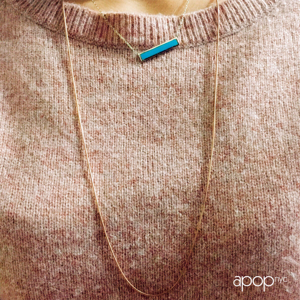 Rosy Snake Chain Necklace 30 inch