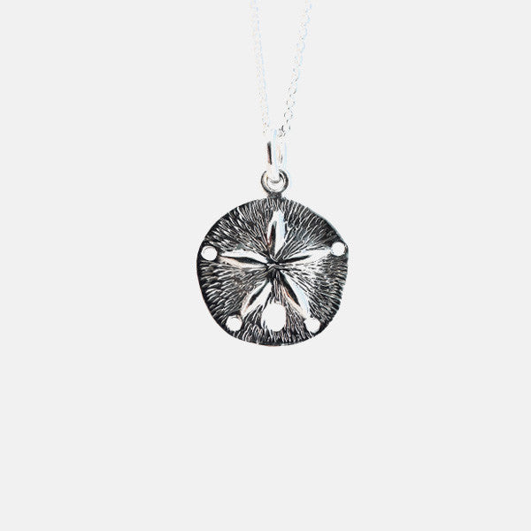 Sterling Silver Sand Dollar Charm Necklace 18 inch - 24 inch