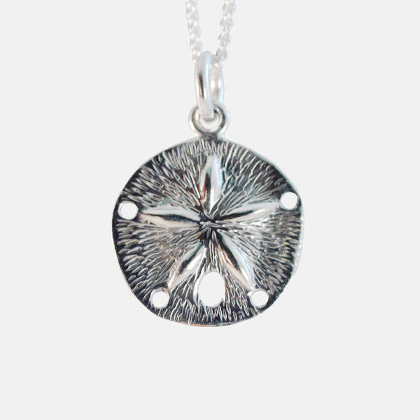 Sterling Silver Sand Dollar Charm Necklace 18 inch - 24 inch