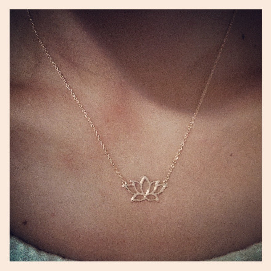 Rose Gold-Dipped Lotus Necklace