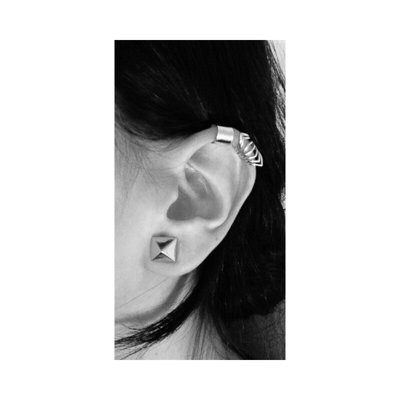 Sterling Silver Small Band Ear Cuff Earring
