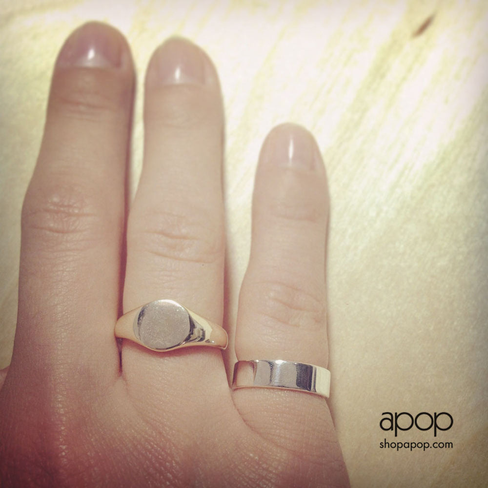 Sterling Silver Solid Wide Band Ring 5mm