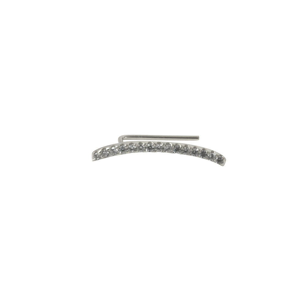 Sterling Silver CZ Ear Pin Earring Climber