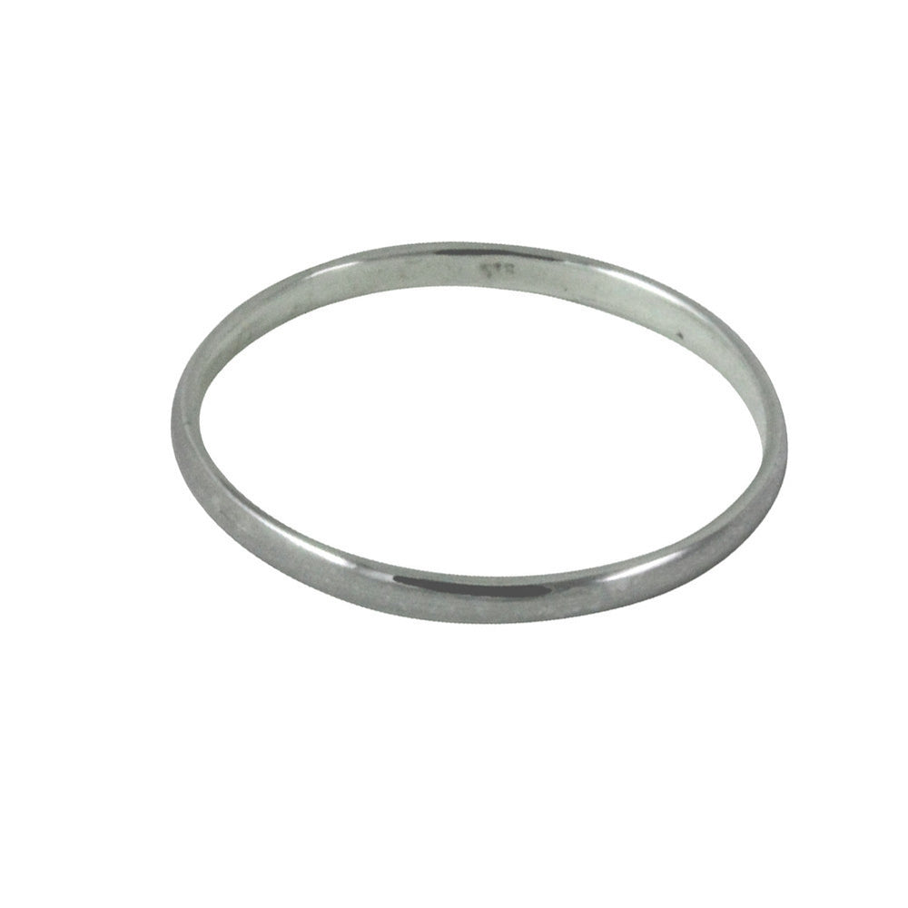 "Whispers" Sterling Silver Thin Band Midi Ring 2mm