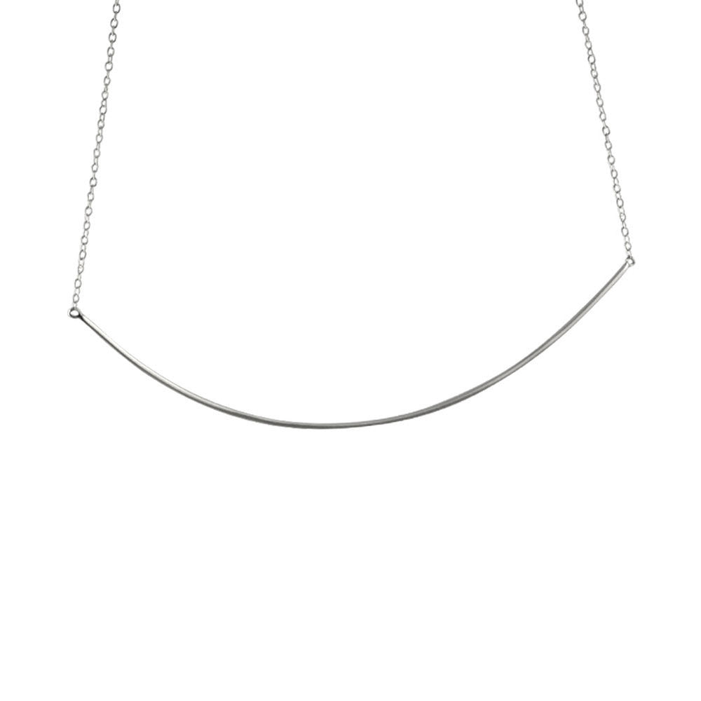 "Darling" Sterling Silver Collar Bar Pendant Necklace