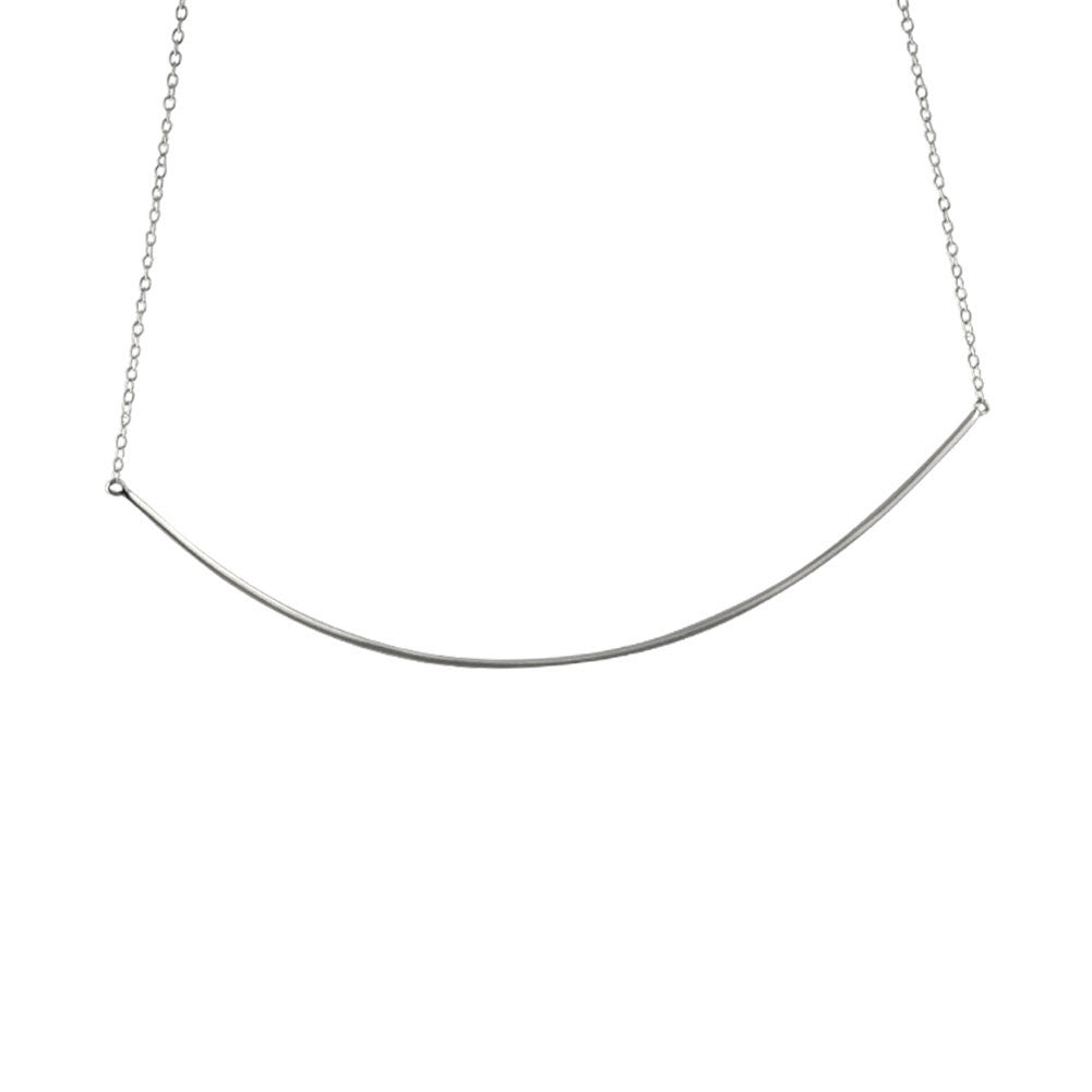 "Darling" Sterling Silver Collar Bar Pendant Necklace