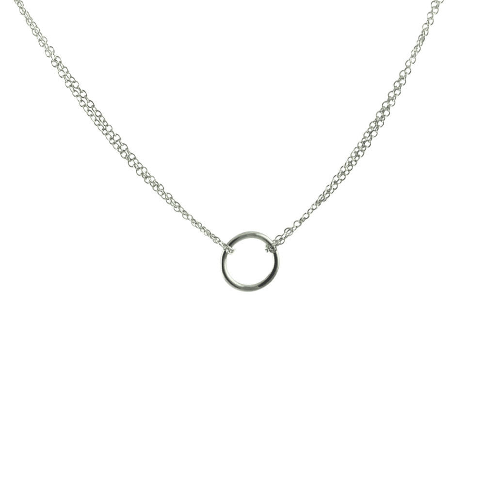 "Everlasting" Sterling Circle Pendant Necklace
