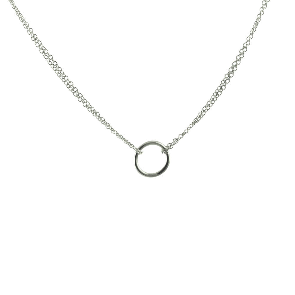 "Everlasting" Sterling Circle Pendant Necklace