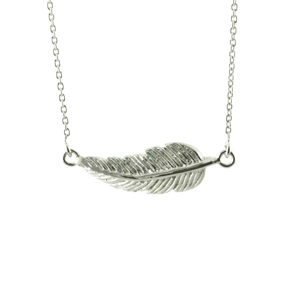 Sterling Silver Leaf Pendant Necklace