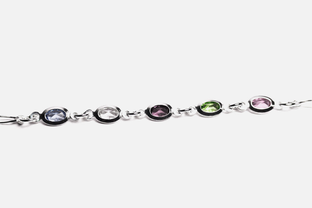 Sterling Silver Color CZ Bracelet
