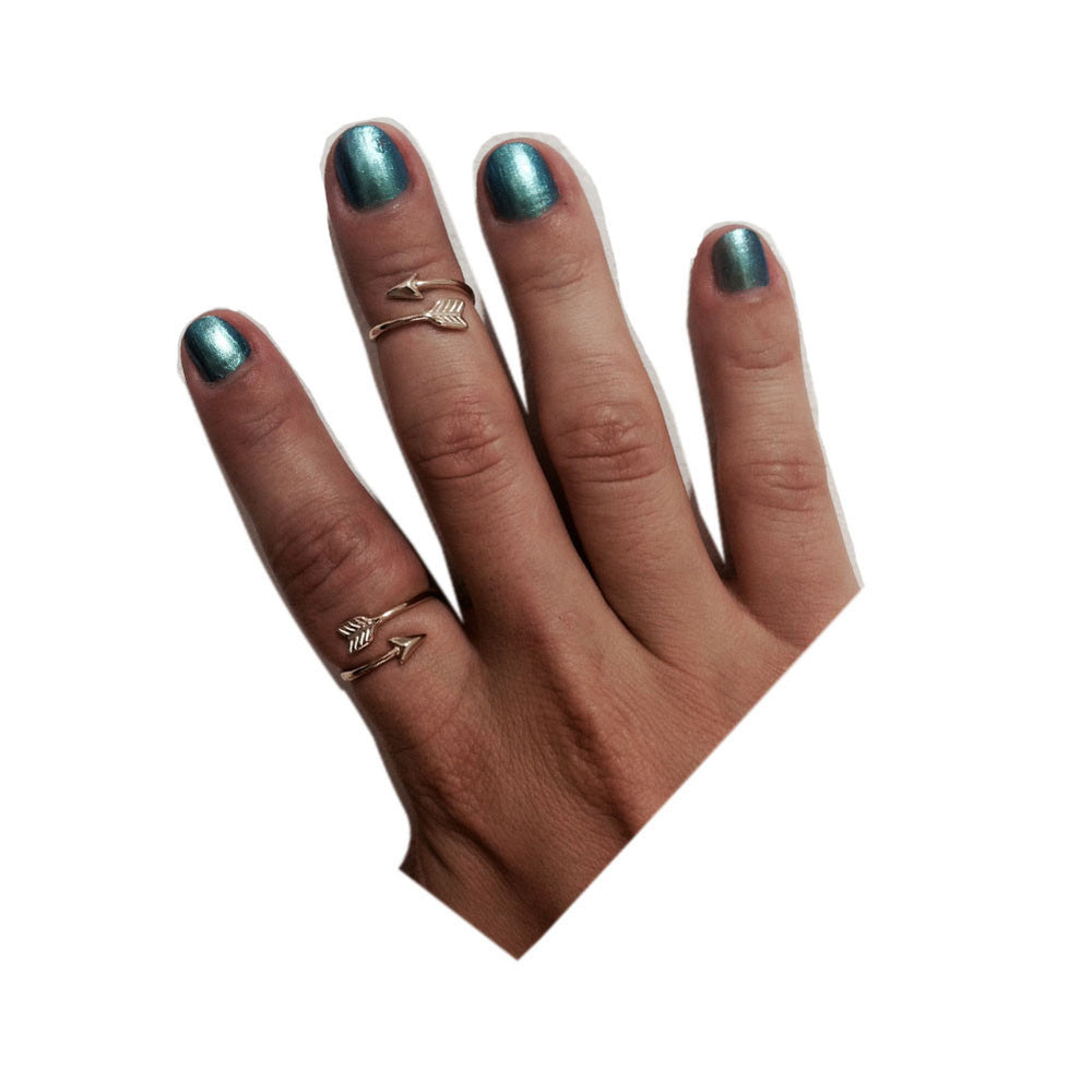 Gold-Dipped Arrow Wrap Ring