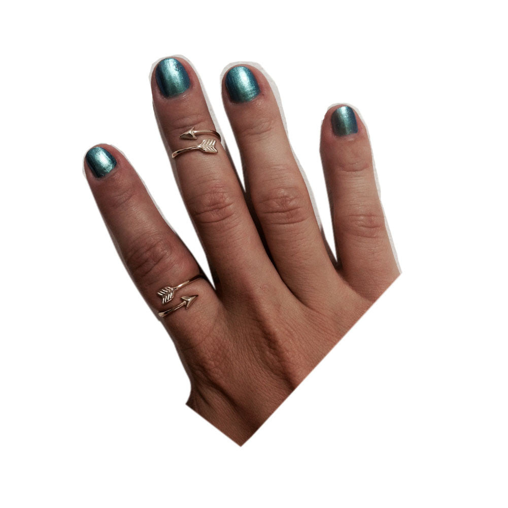 Gold-Dipped Arrow Wrap Ring