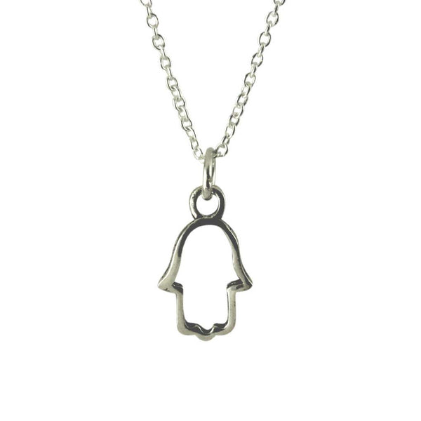 Sterling Tiny Hamsa Necklace