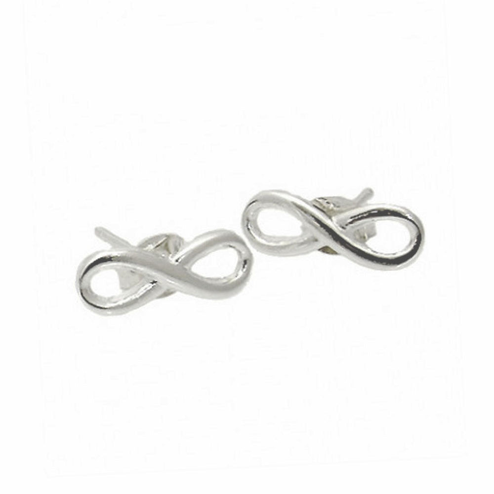 Sterling Silver Infinity Stud Earrings