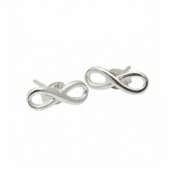 Sterling Silver Infinity Stud Earrings