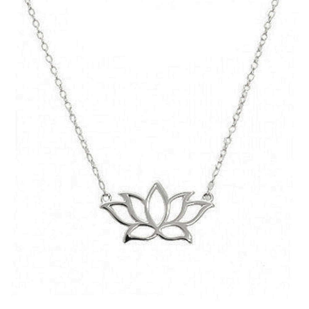 Sterling Silver Lotus Necklace