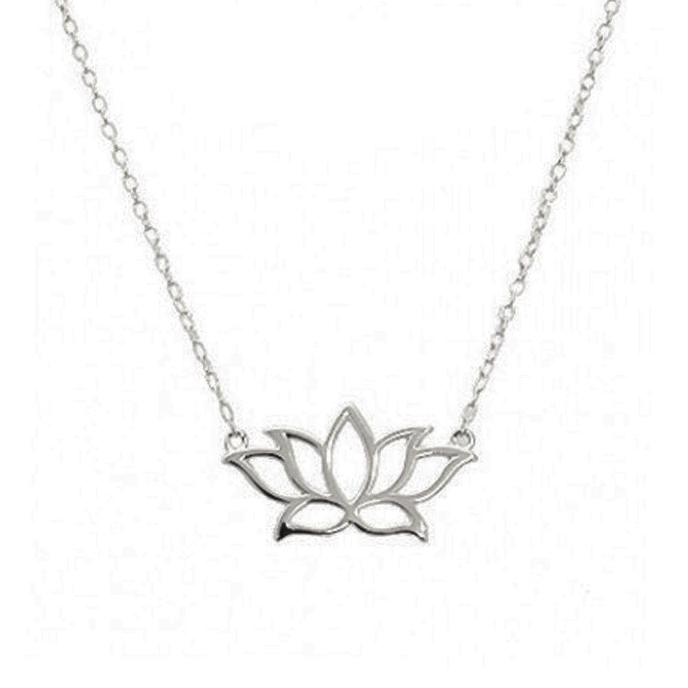 Sterling Silver Lotus Necklace