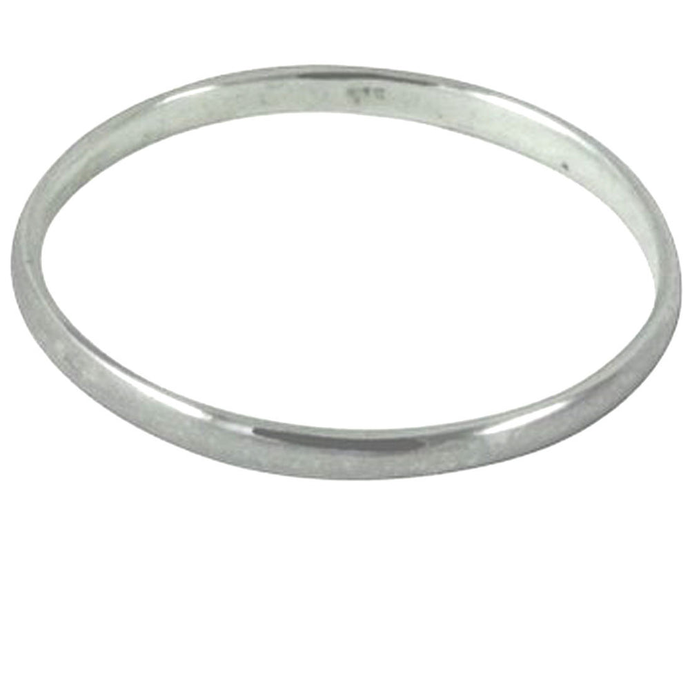 "Whispers" Sterling Silver Thin Band Midi Ring 2mm