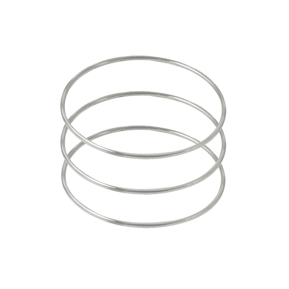 Sterling Silver Skinny Bangle Bracelet Set of 3
