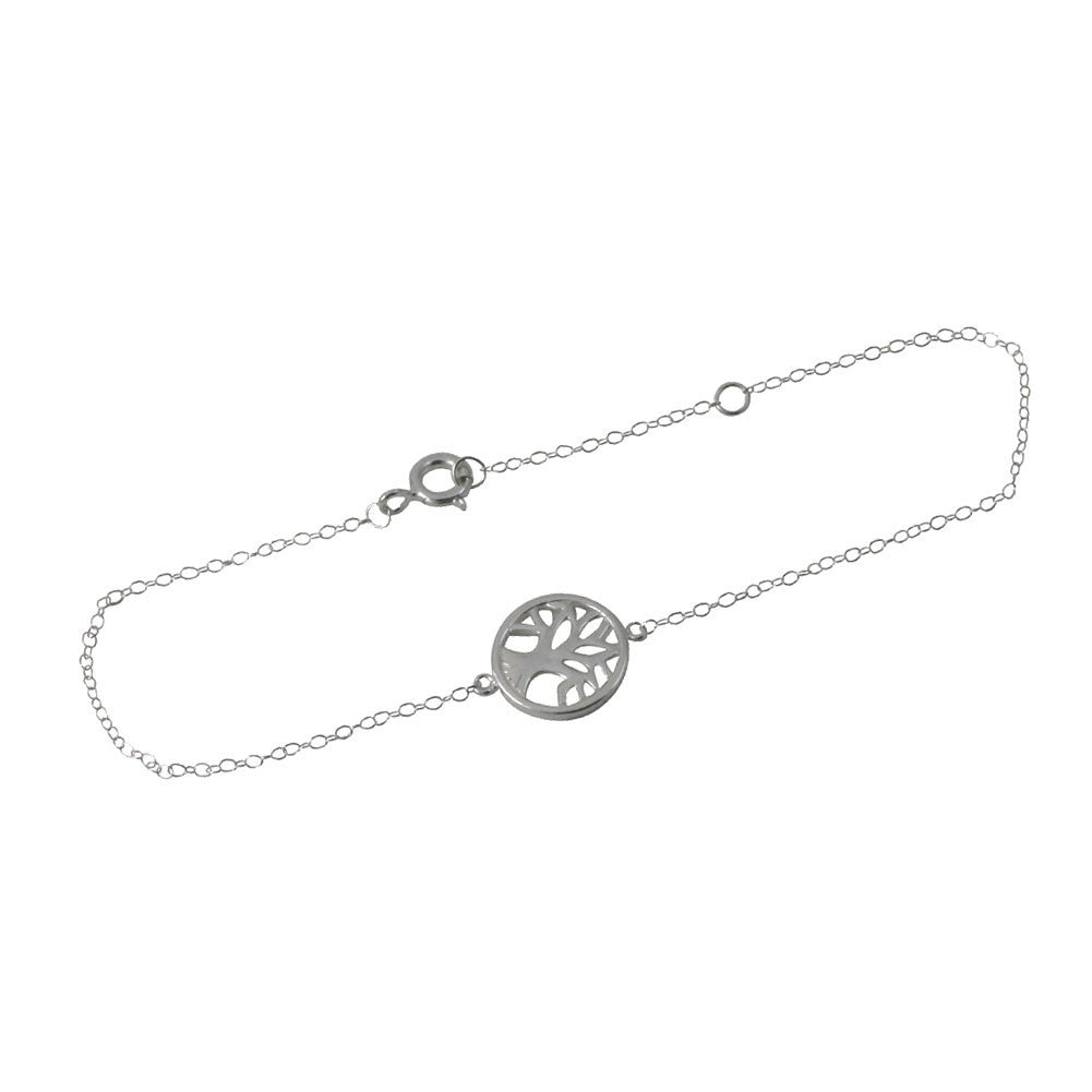 Sterling Silver Tree of Life Bracelet 7 inch